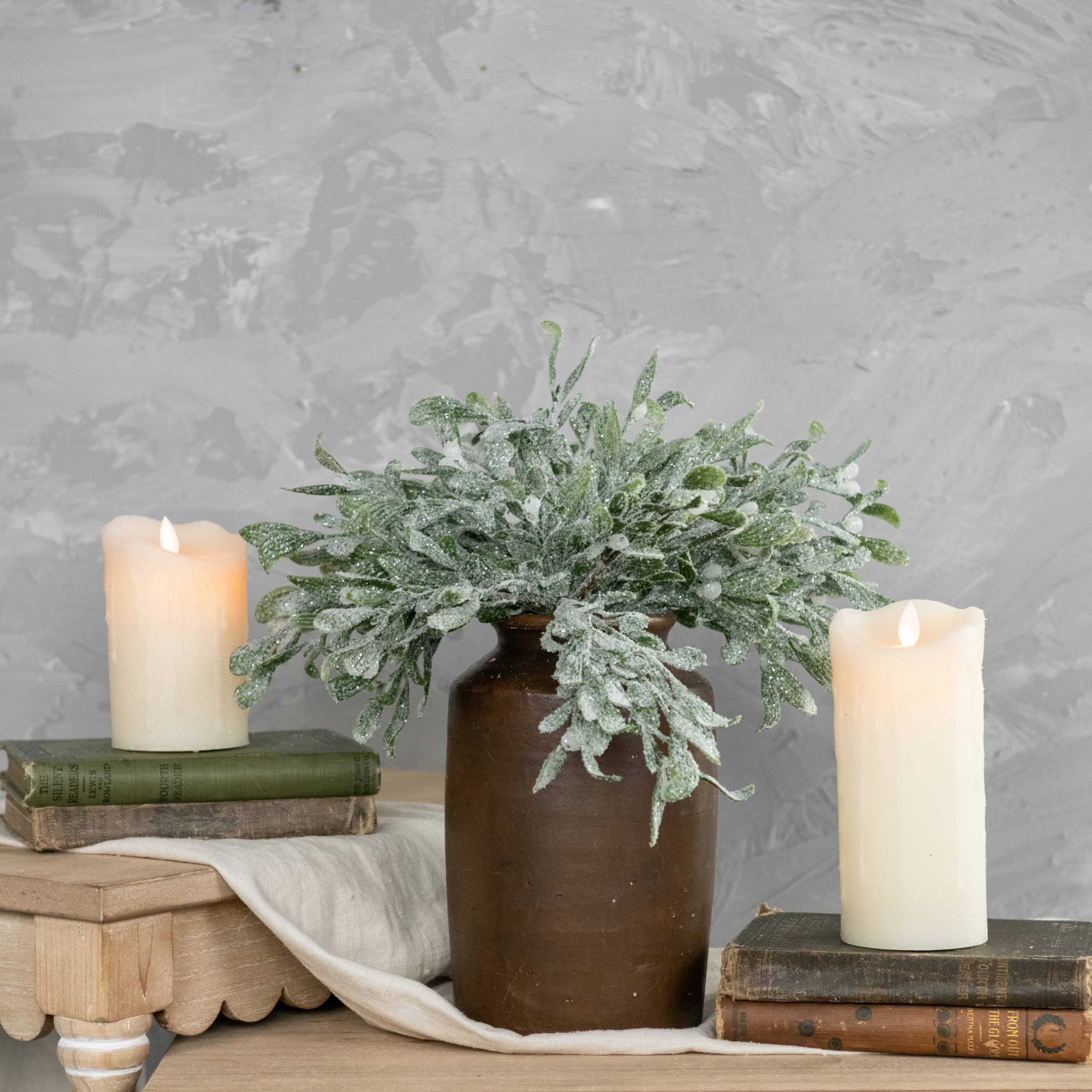 Ragon House - Wholesale Artificial Plant - 12" FROSTED MISTLETOE PICK2