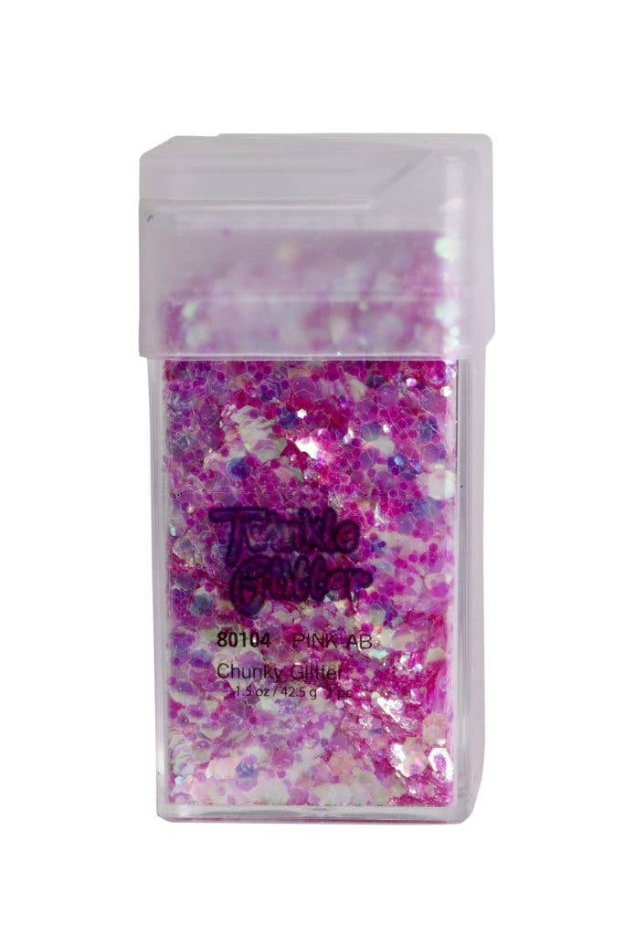 Western Fashion - Wholesale Glitter - 80104 - mixed sizes glitter sq bottle1.5 oz-Pink AB0