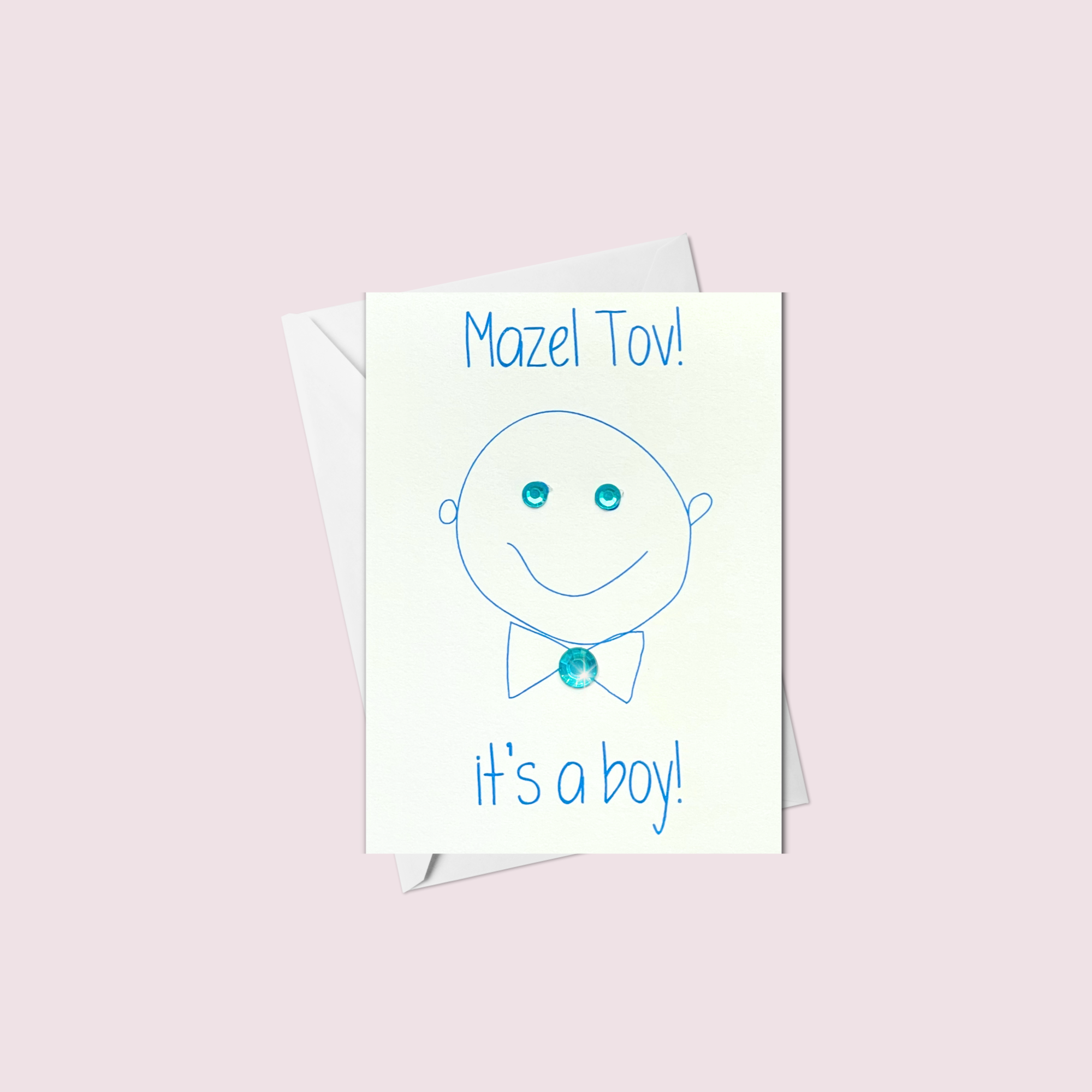 Russell Jeffery Design by Off By Heart Design - Wholesale Baby Card - Mazel Tov! It's a Boy! Greeting Card0