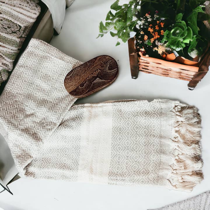 Gia Roma - Wholesale Throw Blanket - Decorative Throw Blanket or Towel w Tassels, Cotton & Bamboo16