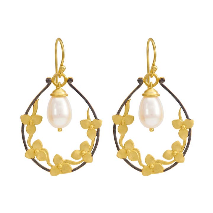 Boucles d'oreilles en argent sterling 925 avec perles synthétiques pour la vente par DIAJEWELS USA LLC