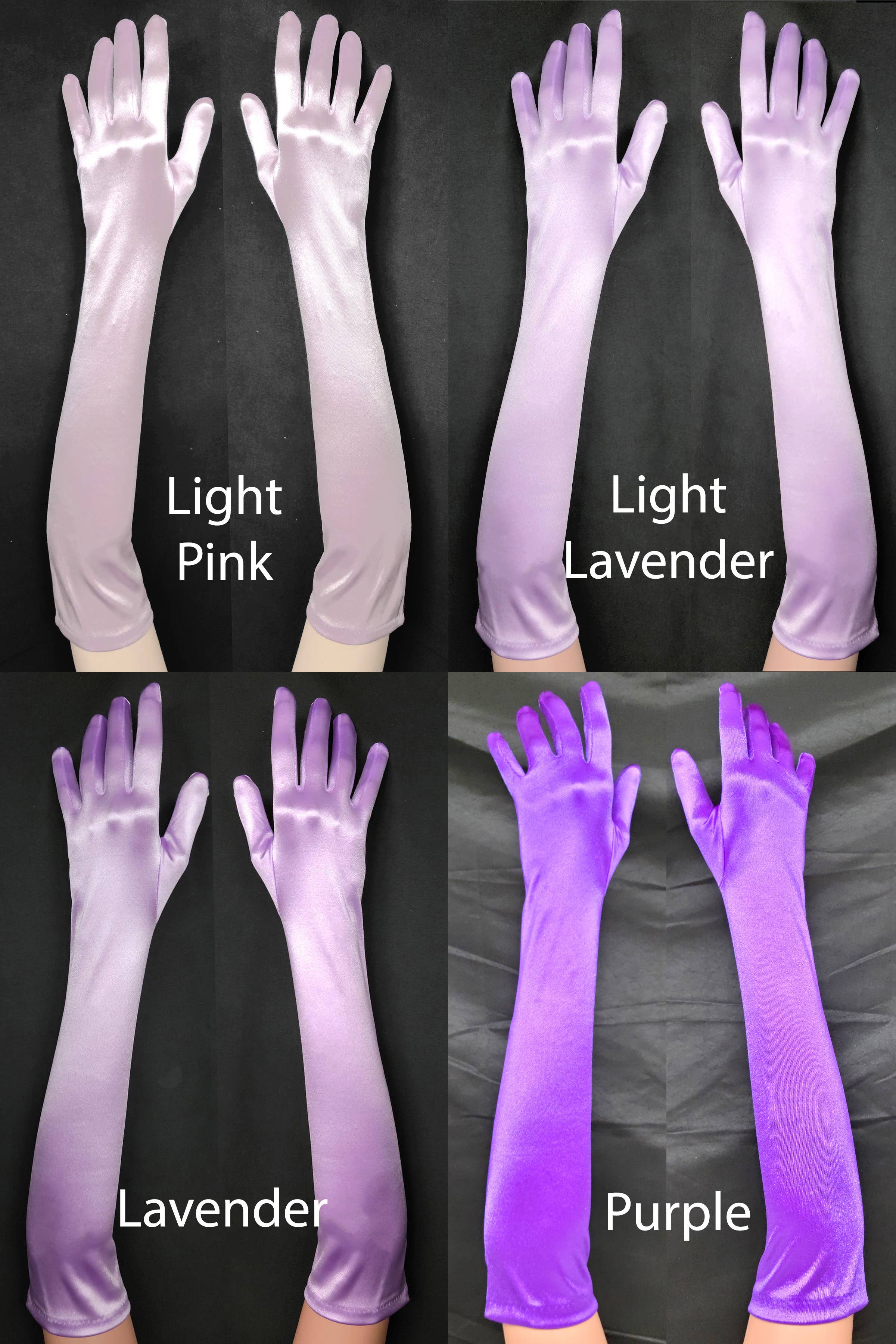 Chicas – wholesale Gloves – Women's – Pair of Elbow Length Satin Evening Gloves G72812BL13