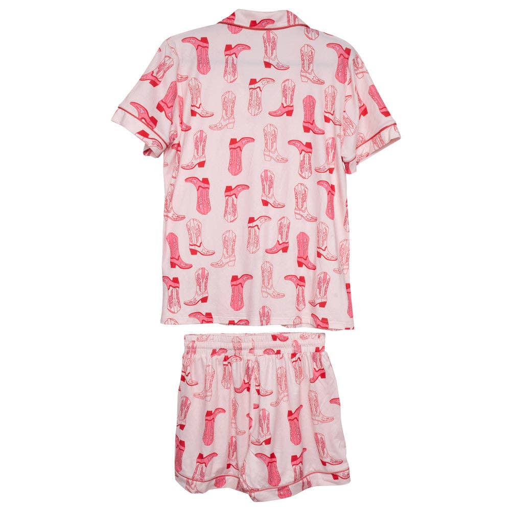 Lichtroze Lichtroze westerse laarzen damespyjama's voor groothandel op Faire1