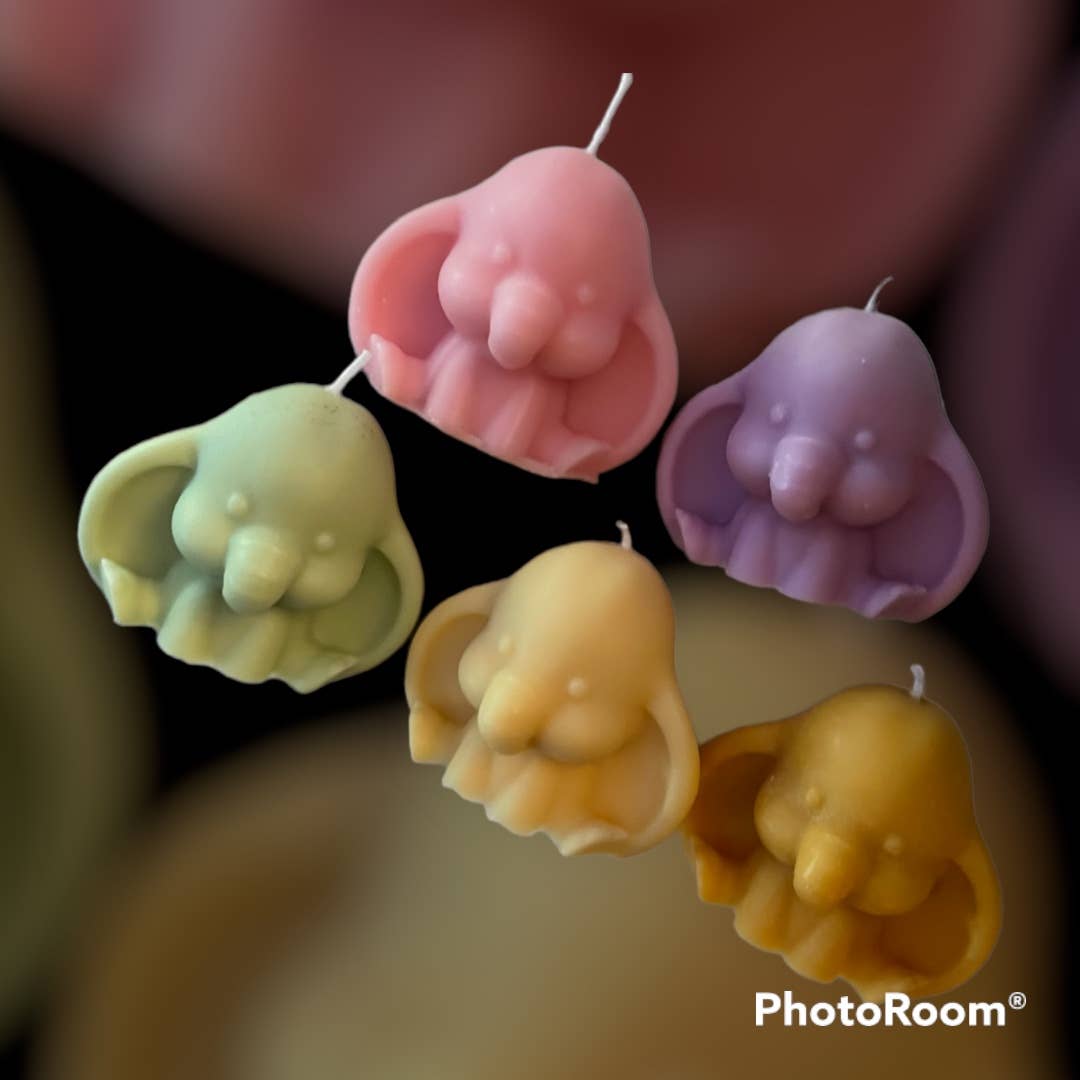 AtelierCMXII - Vente Bougies originales - Adorable bougie Dumbo/Baby Elephant - Baby Shower0