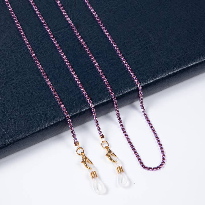 Ole - Wholesale Link & Chain Necklace - Rhinestone Glasses Holder EC546111