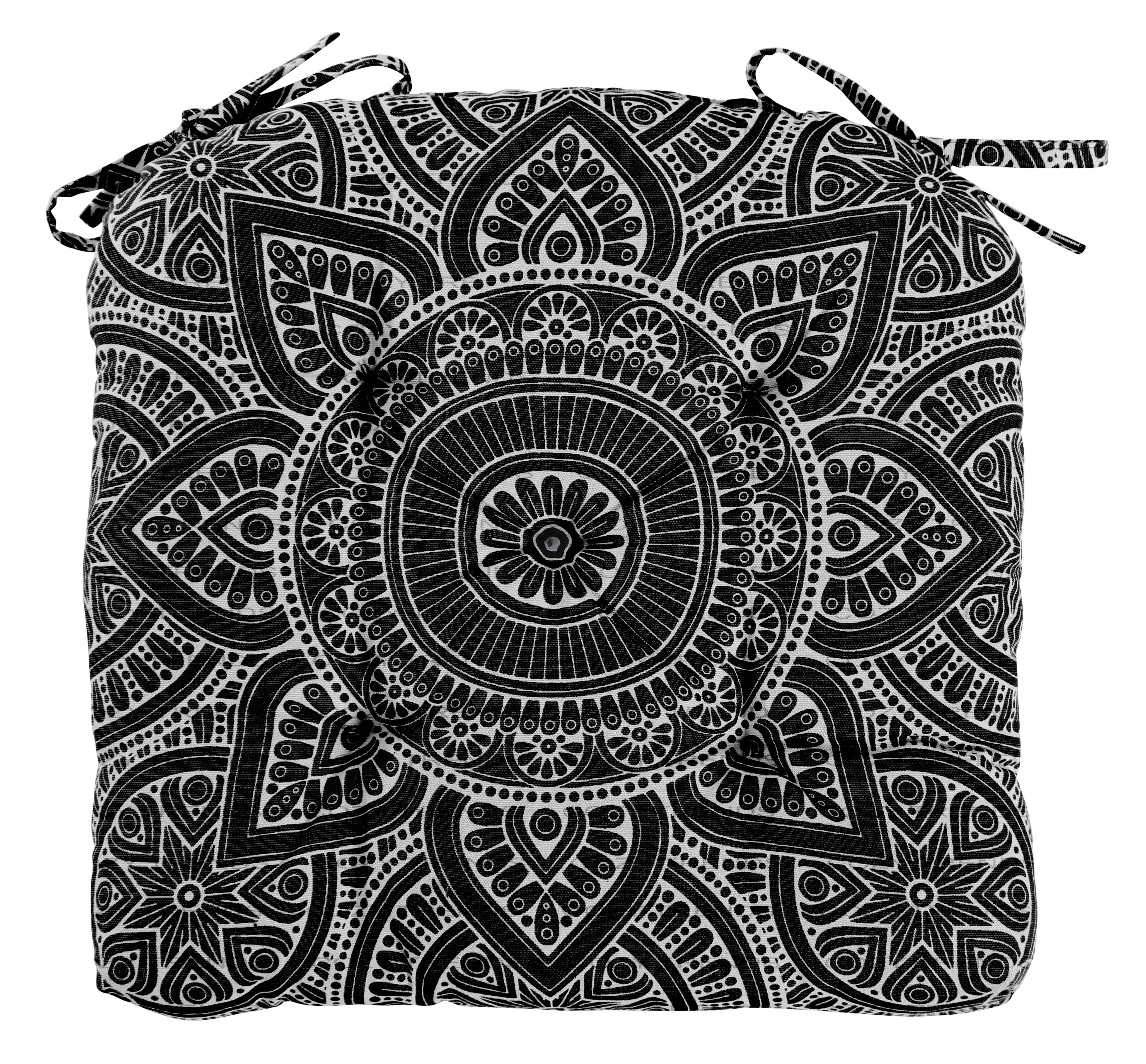 COZY HOMES COLLECTION - Wholesale Chair Cushion - Handmade Cotton Chair Pad Cushion 16" Pads with Ties1