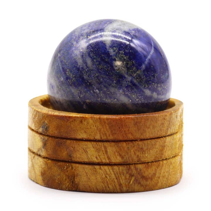 Sphère de cristal avec base 50 mm - Lapis-lazuli afghan pour la vente par AW Artisan
