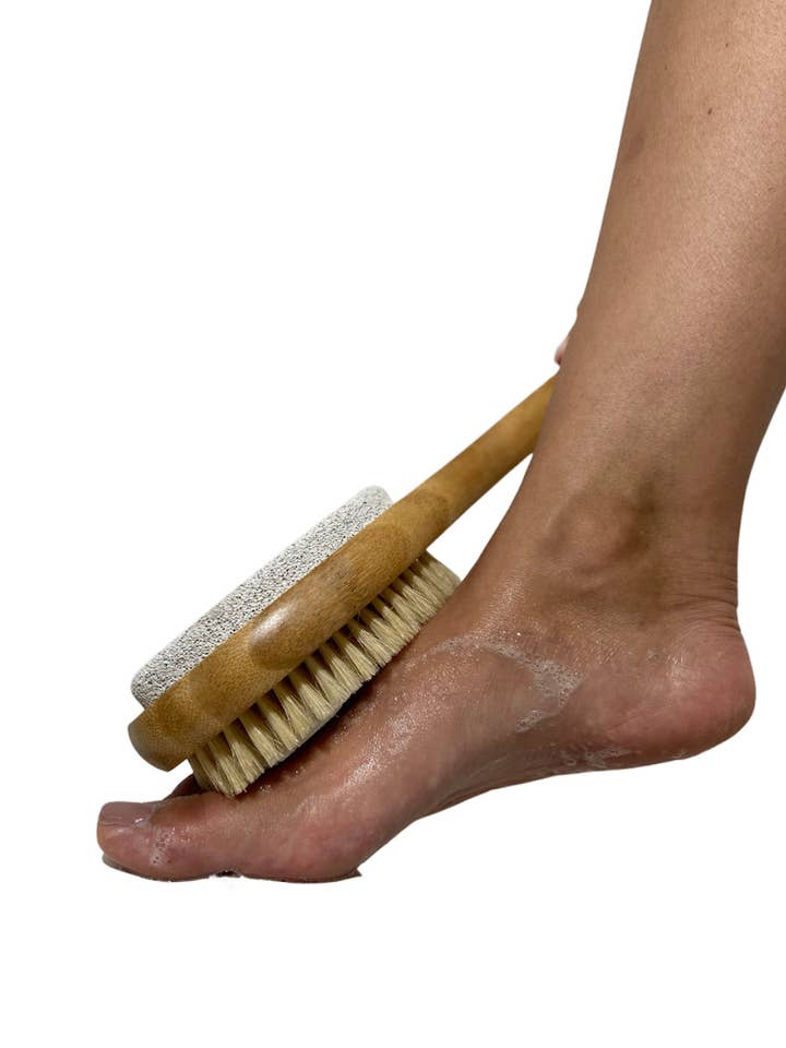 Long-Handled Foot Brush and Pumice Stone for wholesale by My Pampered Feet