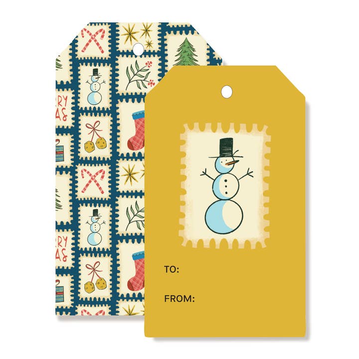 Dear Santa Gift Tags – Festive Christmas Stamps (Set of 8) for wholesale by Rebecca Jane Woolbright