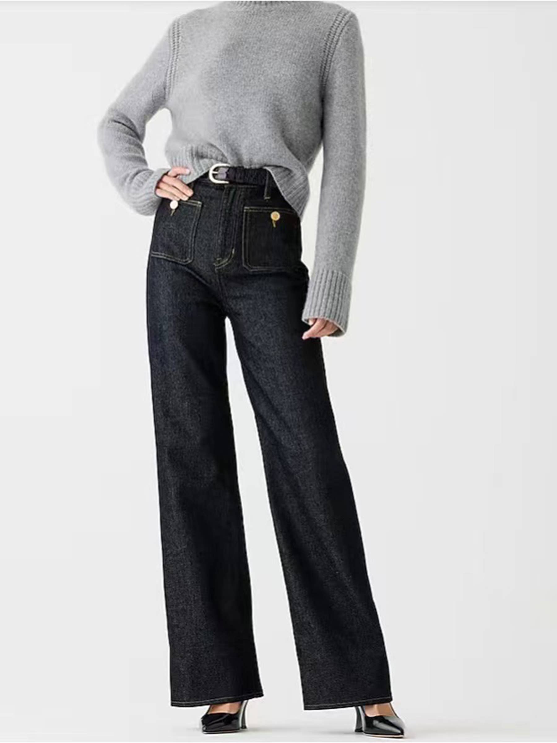 Wholesalesir - Wholesale Pants - Women's - High Waisted Elastic Wide Leg Straight Leg Pants1