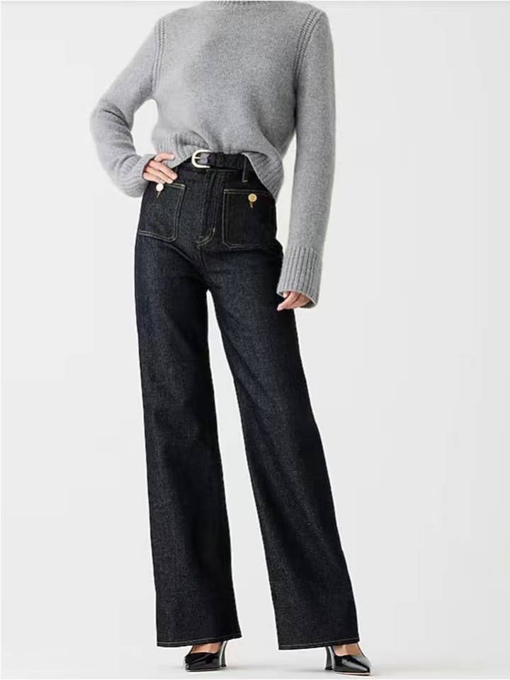 Wholesalesir - Wholesale Pants - Women's - High Waisted Elastic Wide Leg Straight Leg Pants1