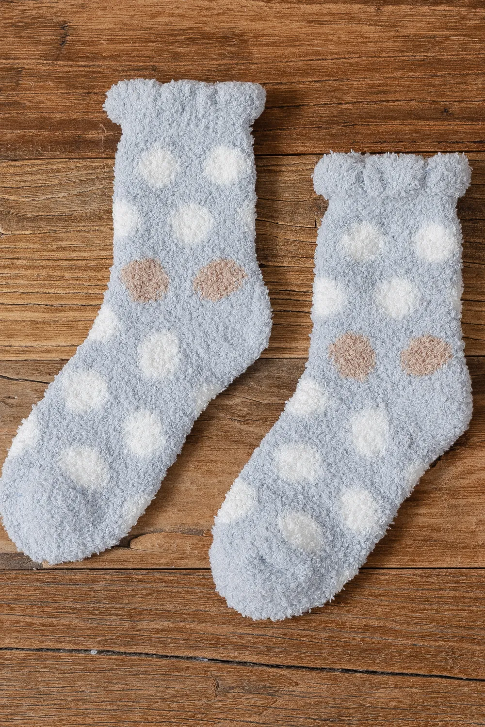 Marc JoJo - Wholesale Socks - Women's - Fuzzy House Socks with Polka Dots5