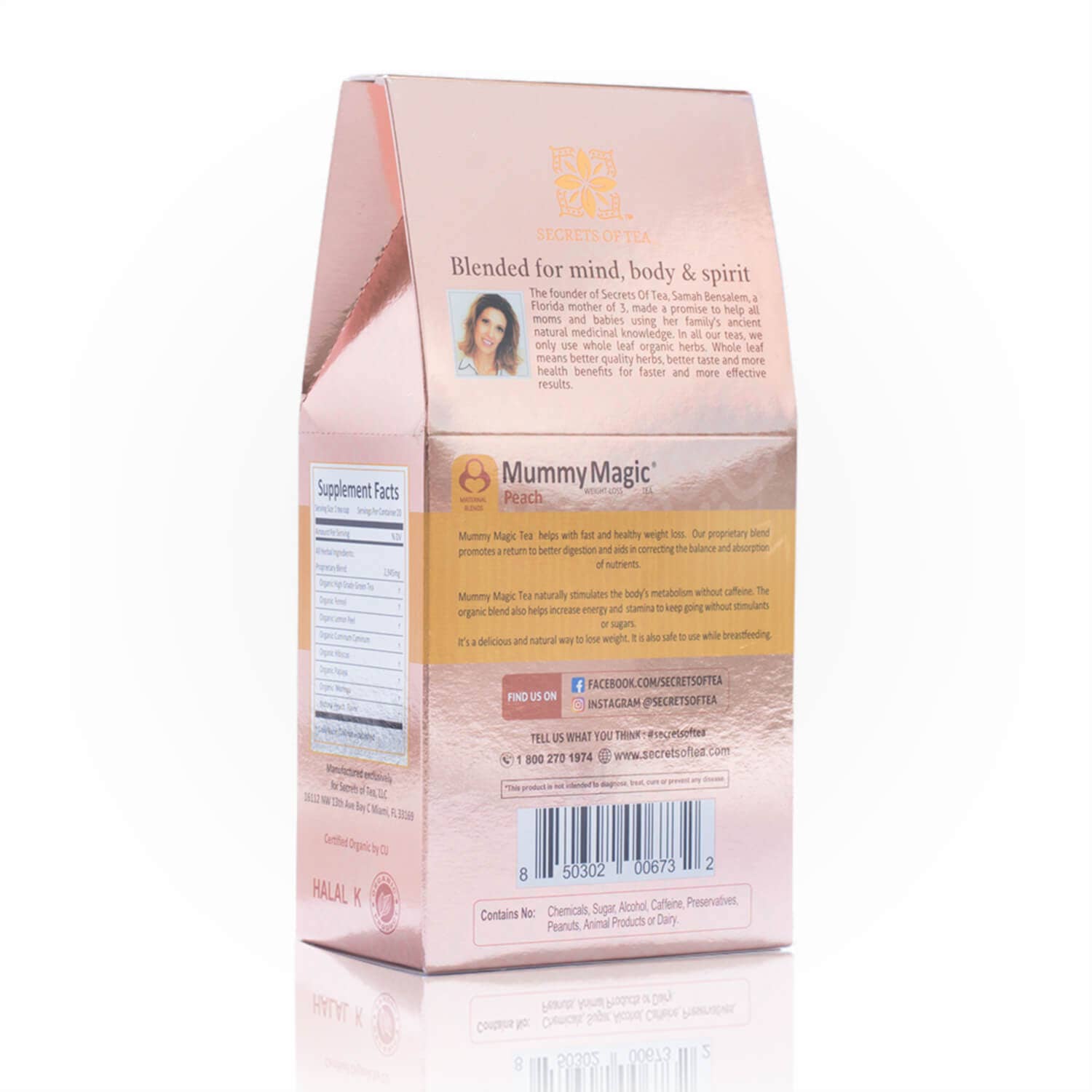 Secrets Of Tea - Wholesale Nursing Tea - Maternity - Mummy Magic Weight Loss Peach Tea- USDA Organic- 20 Sachets1