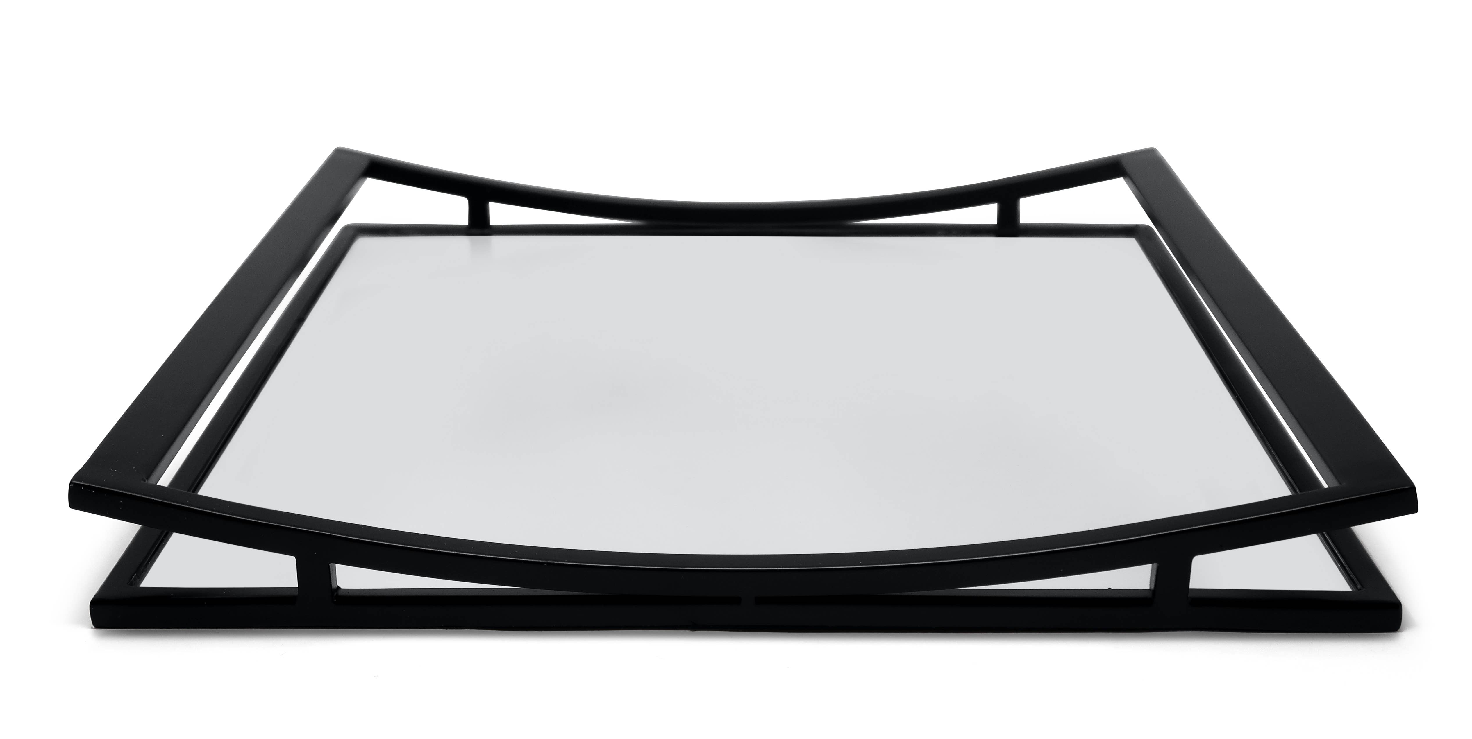 CLASSIC TOUCH DECOR INC. - Wholesale Decorative Tray - Square Mirror Tray with Silver Walls3