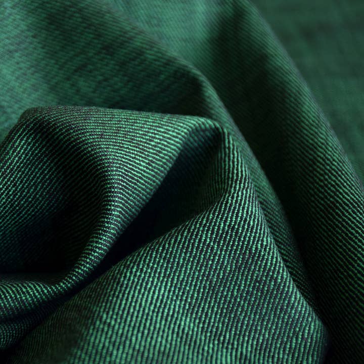 COUSETTE - Wholesale Fabric - Grass green denim fabric