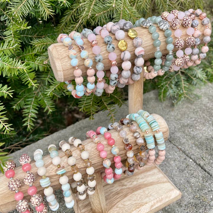 Drops of Wellness Goods - Wholesale Aromatherapy Bracelet - Diffuser Bracelet, Boho Jewelry, The Piper