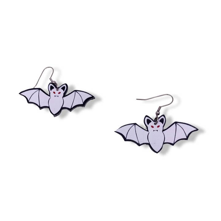 Glow In The Dark Bat Earrings for wholesale by Geekish Gifts