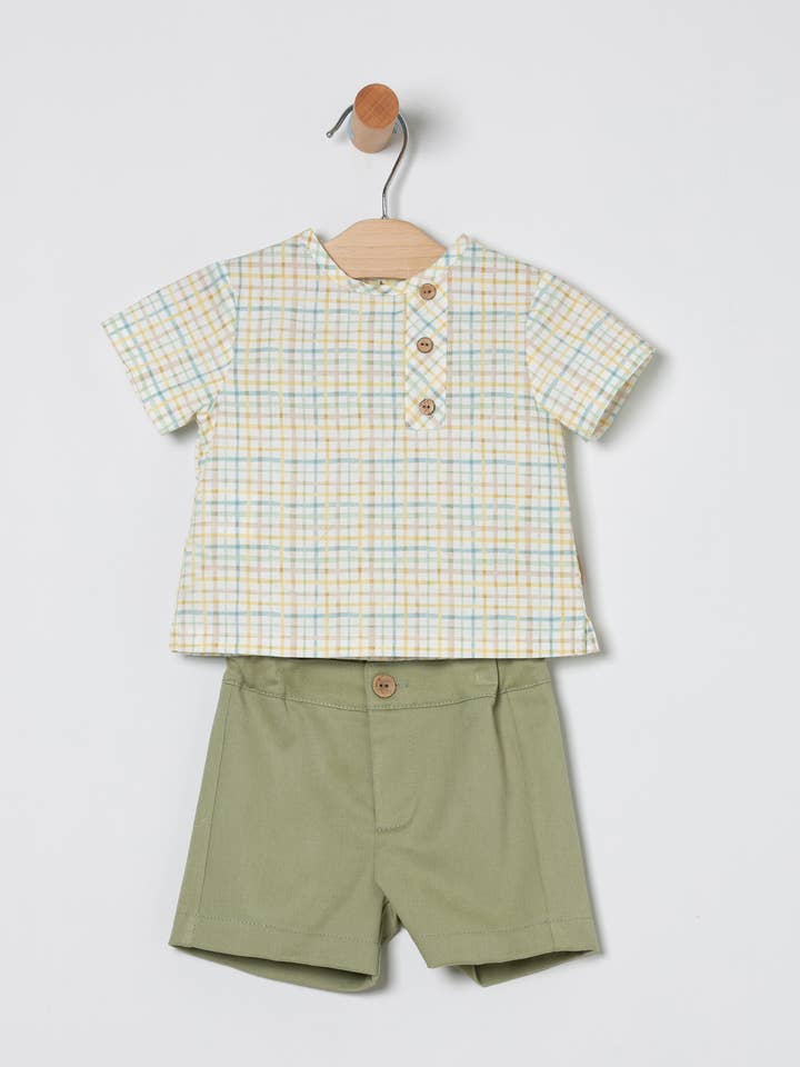 Bermuda mit kariertem Hemd von für den Großhandel von COCO ACQUA