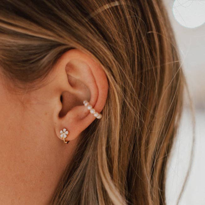 Mauve Jewelry Co. - Wholesale Cuff/Wrap Earrings - Princess Gold Filled Pearl Ear Cuff4