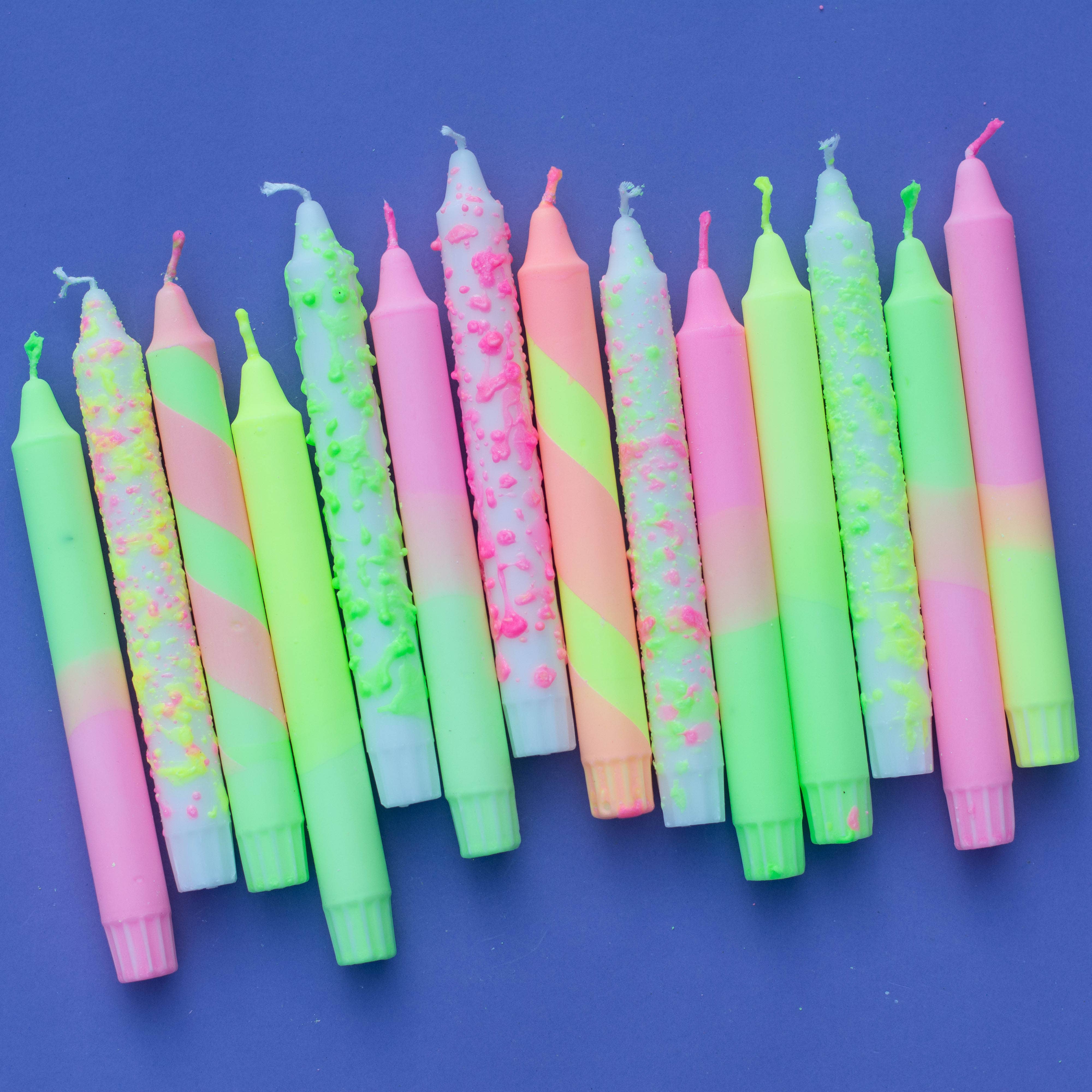 Nordtrice - Wholesale Tapered Candle/Candlestick - Taper candles- neon colours mix1