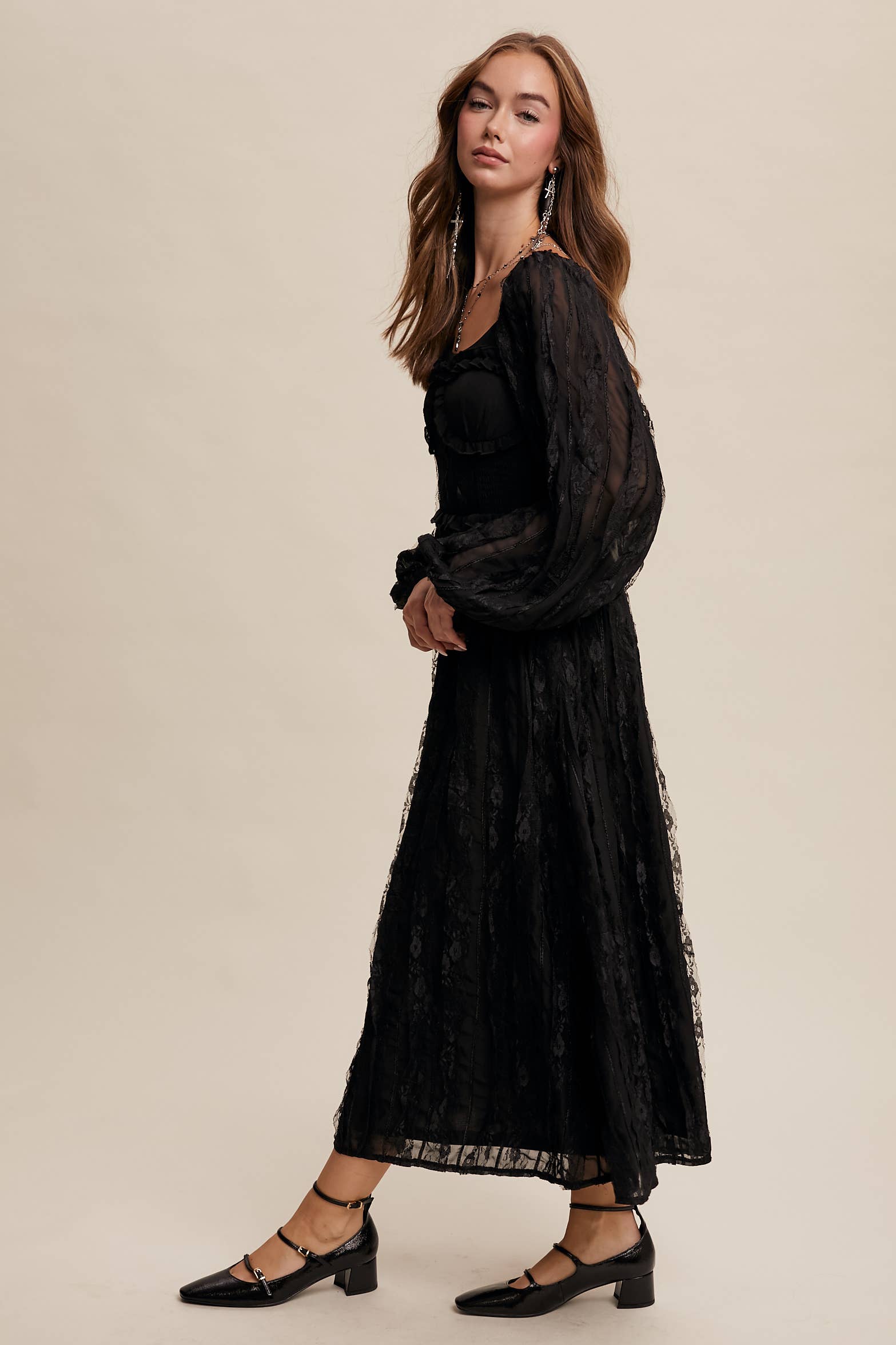 Listicle - Wholesale Dress - Women's - Romantic Lace Midi Dress8