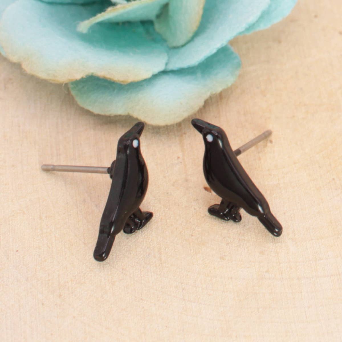 ZAD - Wholesale Stud/Post Earrings - Literary Quotes Raven Post Earrings3