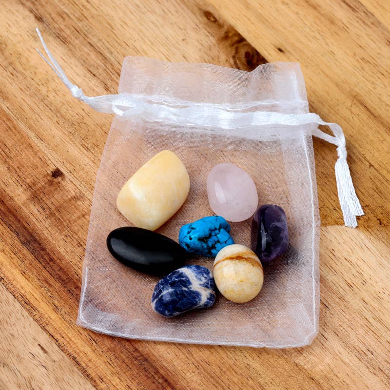Puckator Ltd - Wholesale Spiritual Stone/Crystal - Mini Set of 7 Chakra Stones2