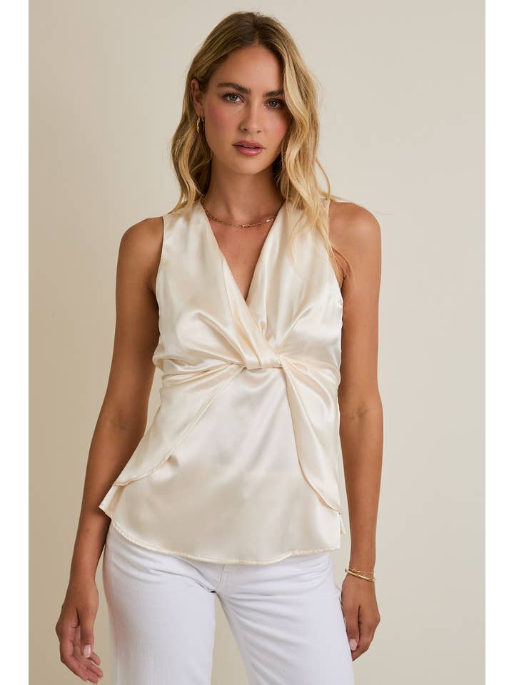 GILLI - Wholesale Blouse - Women's - FRONT TWIST DETAIL SLEEVELESS TOP7