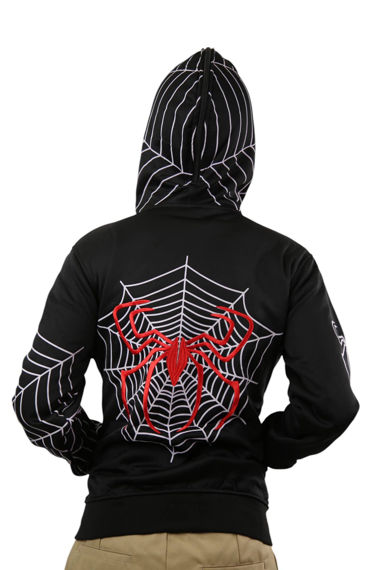 Lime Tree Clothing Inc. – Großhandel Hoodie – Kinder – Spider Hero Hoodie mit Reißverschluss für Kinder — lustiges Design mit Maskenkapuze20