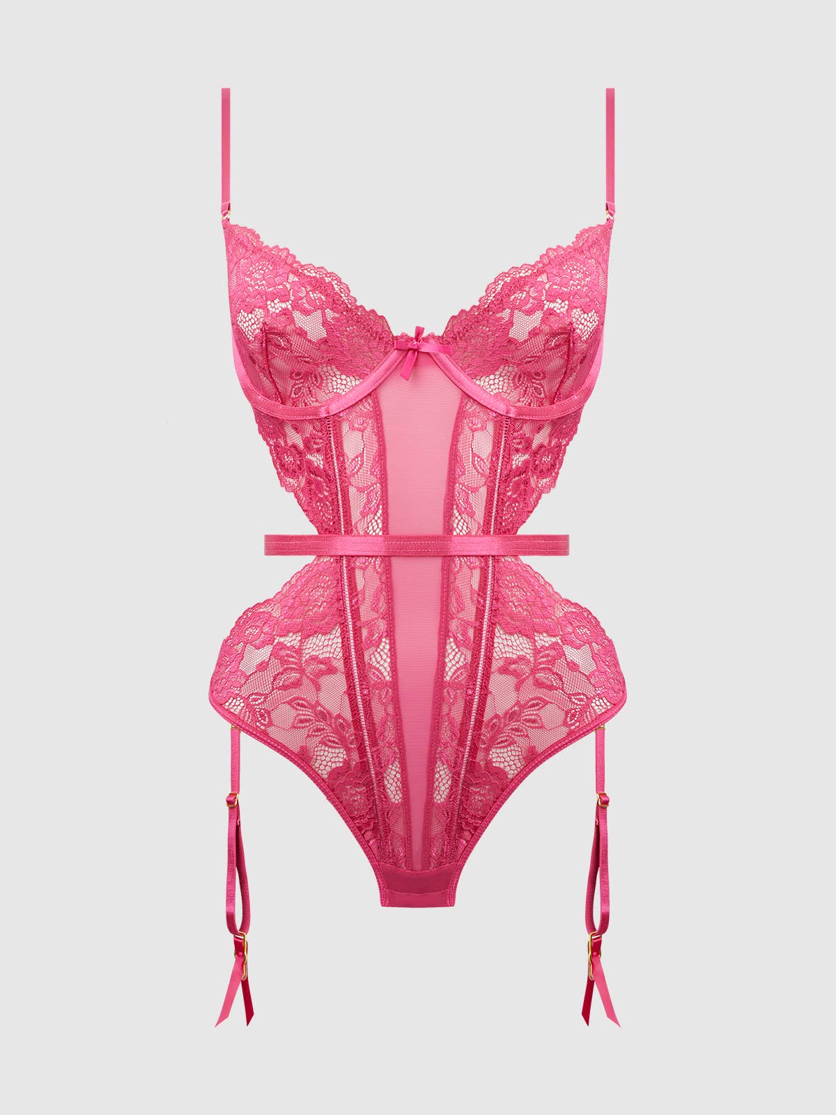 House of Desire – wholesale Lingerie bodysuit – Women's – HARLOW LACE & MESH UNDERWIRE TEDDY7