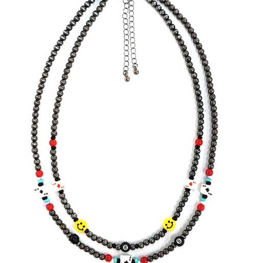 Western 2Layered Navajo Pearl Multi Theme Necklace for wholesale by Snowing West