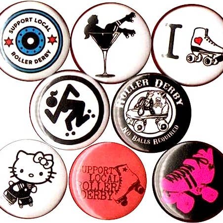 Roller Derby x 8 1"inch pins rollerblading sport rollerskate and other Purchase Wholesale roller derby. Free Returns & Net 60 Terms on Faire trending on Faire.