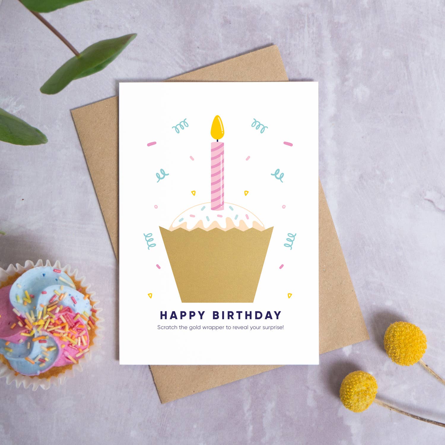 Joanne Hawker – wholesale Birthday card – Birthday Cake Scratch Card2