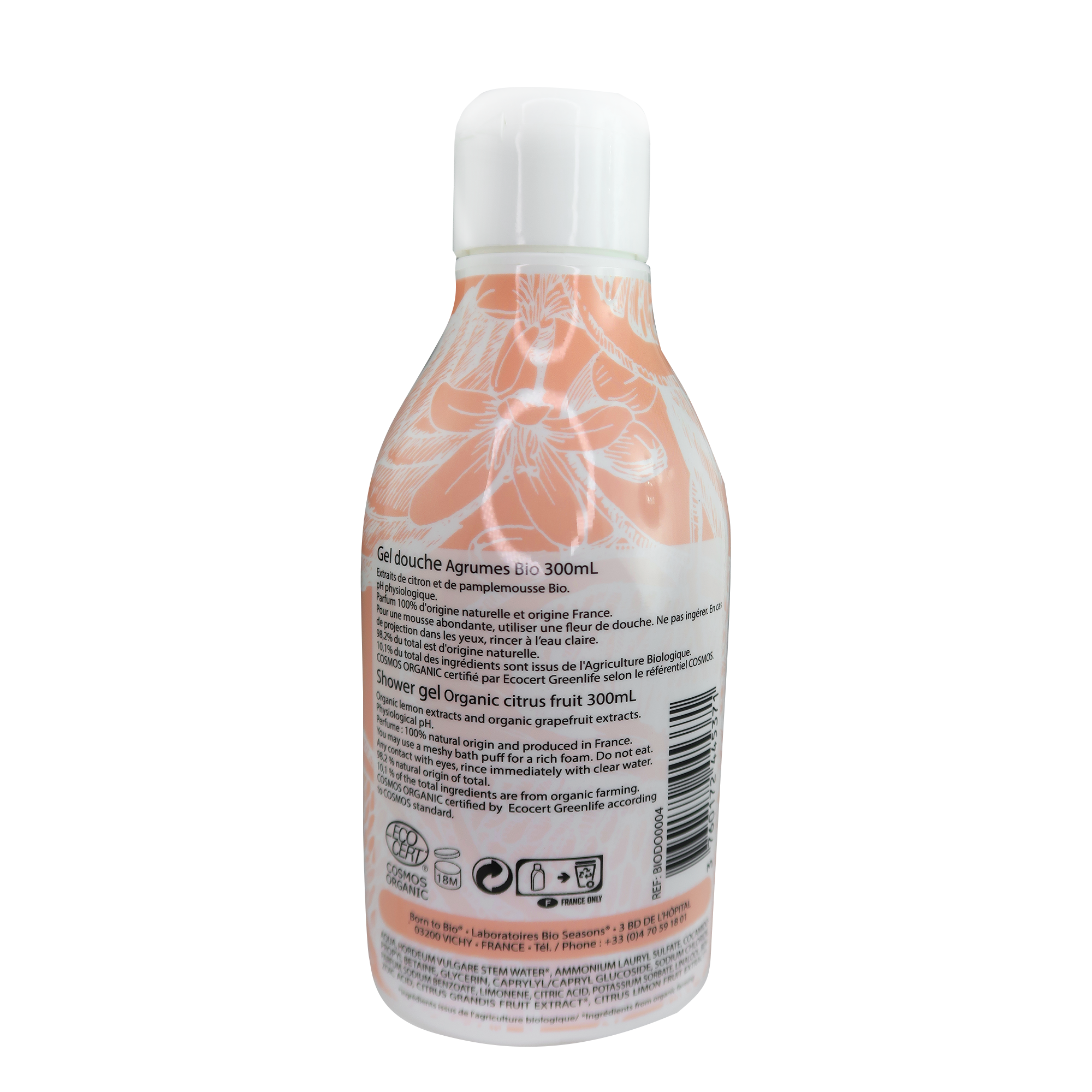 Les Laboratoires Bio Seasons - Wholesale Body Wash/Shower Gel - Bio Citrus Shower Gel Organic Cosmos - 300ml1