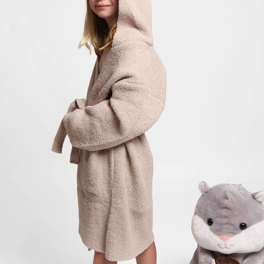Fashion City - Vente Peignoir – enfant - Peignoir à capuche doux et luxueux pour enfants avec poche3