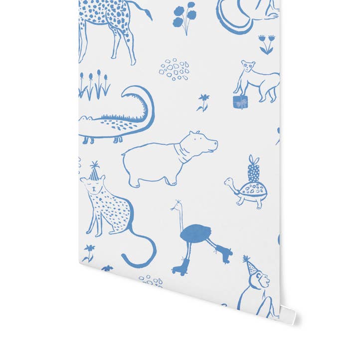 Mural XL de African Sunset azul índigo para venta al por mayor de Pop! by Gaea