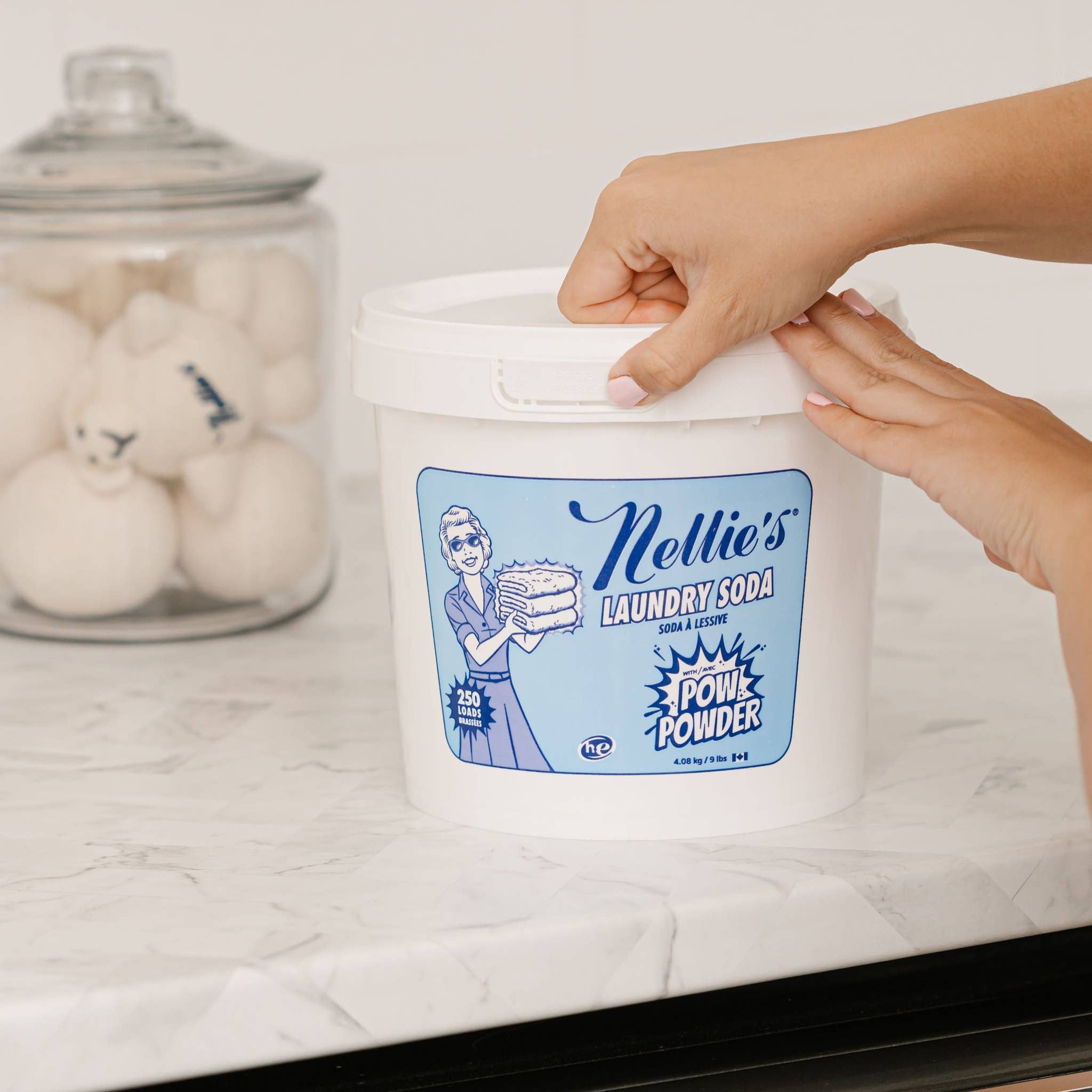 Nellie's Clean - Wholesale Laundry Detergent Powder/Pods - Laundry Soda with POW Powder 250 Load (Added Enzymes)1