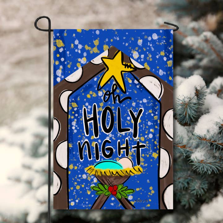 Baxter & Me - Wholesale Flag - Oh Holy Night House Garden Flag1