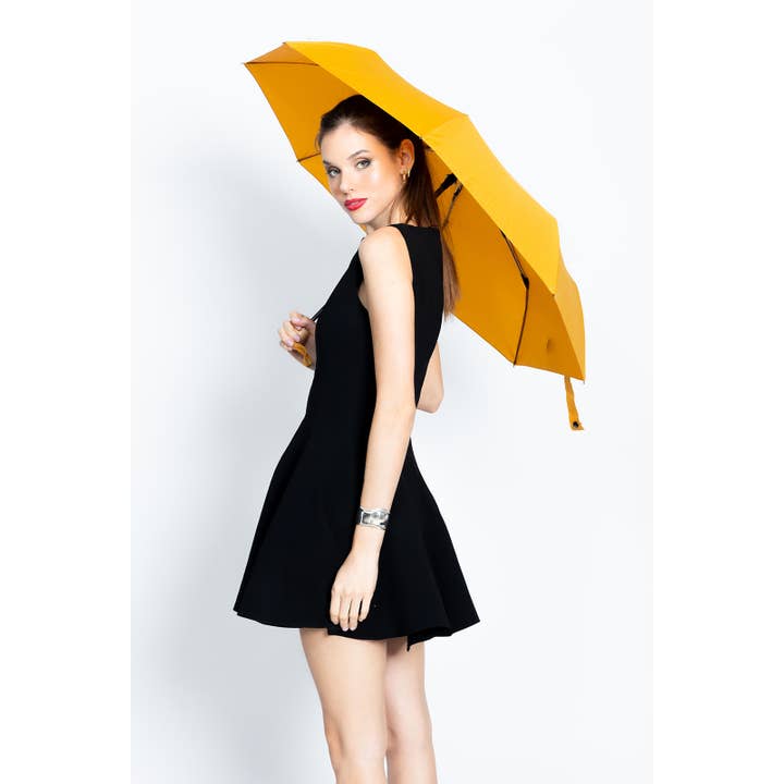 SMATI - Vente Parapluie – unisexe - Parapluie écologique compact automatique Moutarde