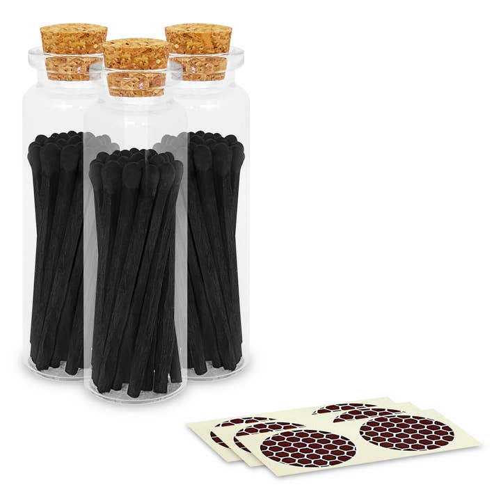 Thankful Greetings - Wholesale Matches - 2" Matches + Small Bottle - Color of Your Choice + Strikers4