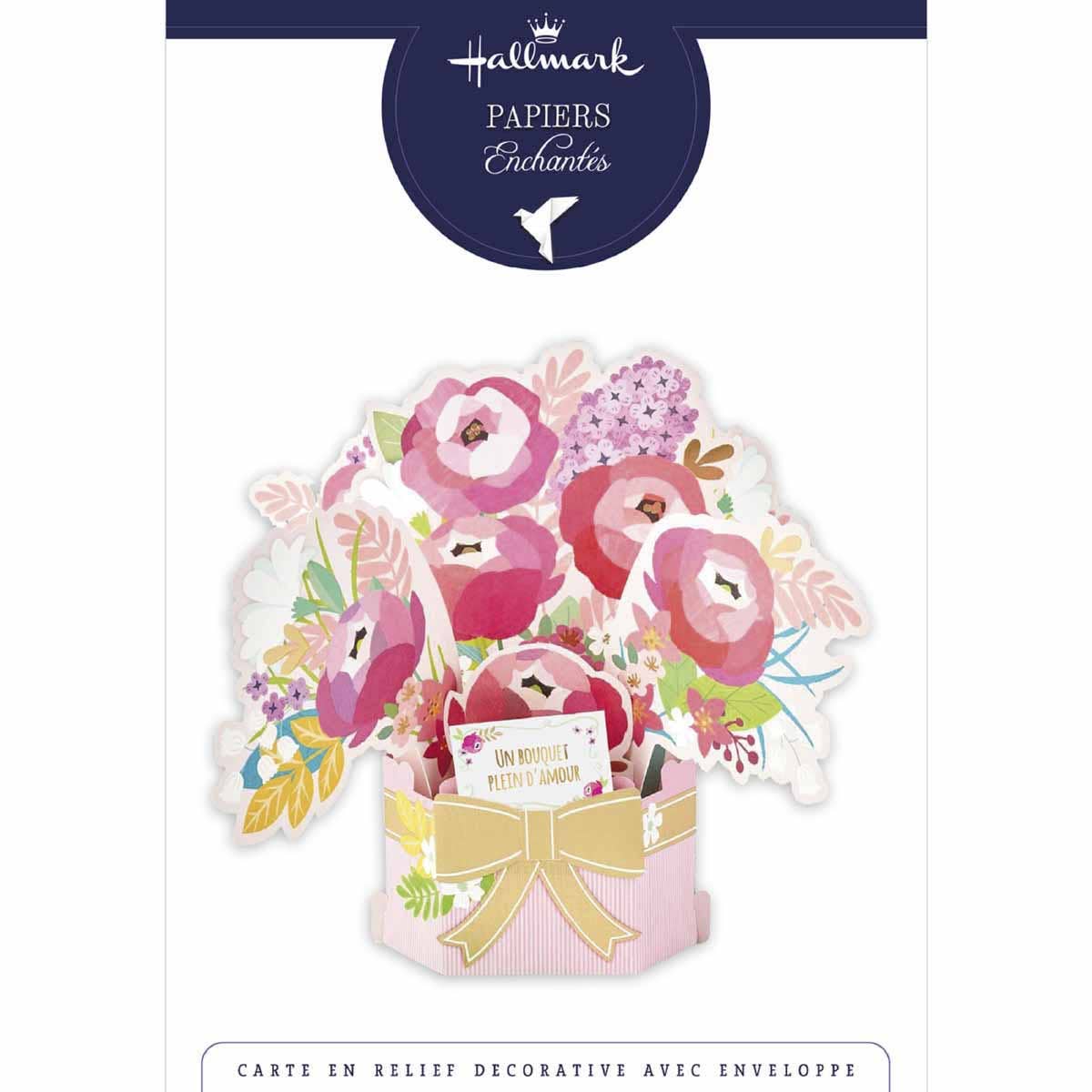 Draeger Paris - Wholesale Friendship Card - 3D Pop-Up Card - Peony Bouquet1