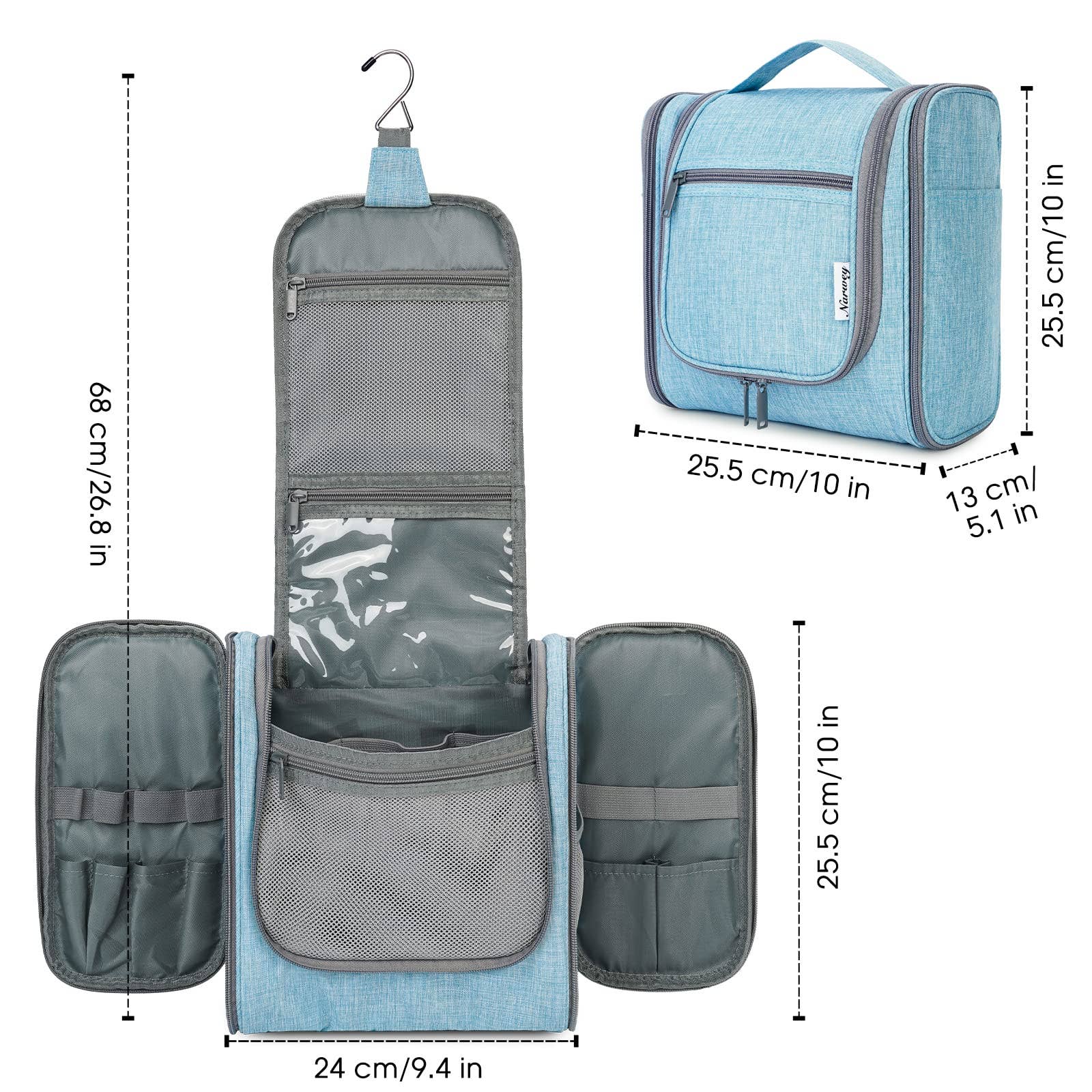 wandf - Wholesale Toiletry bag – women's - NW5126 Travel Toiletry Cosmetic Bag With Handle Women Gift51