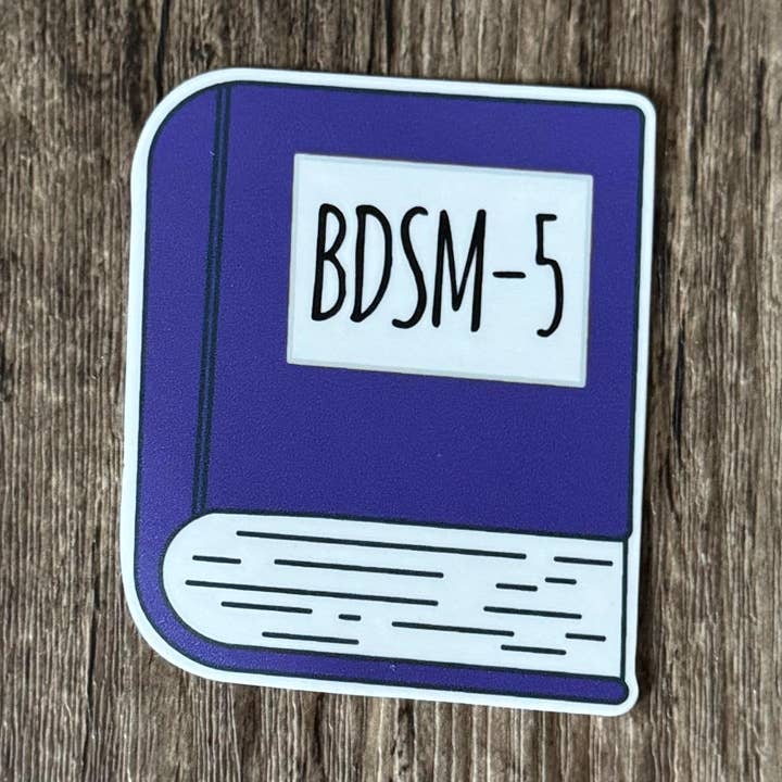 Mental Health DSM5 Funny Cute Text Book Stickers for wholesale by S&Y Brand Paper co.