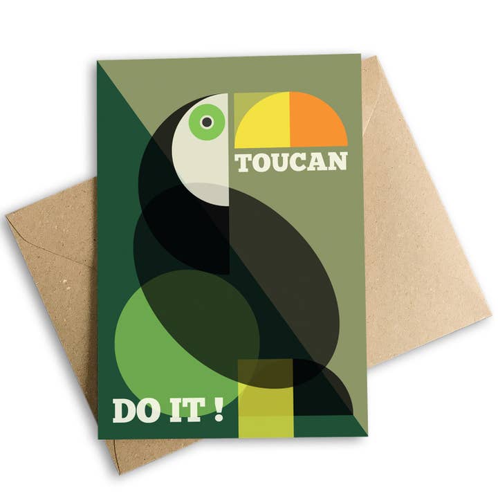 Toucan, fais-le ! Carte Bonne chance pour la vente par Cloud Cuckoo Design