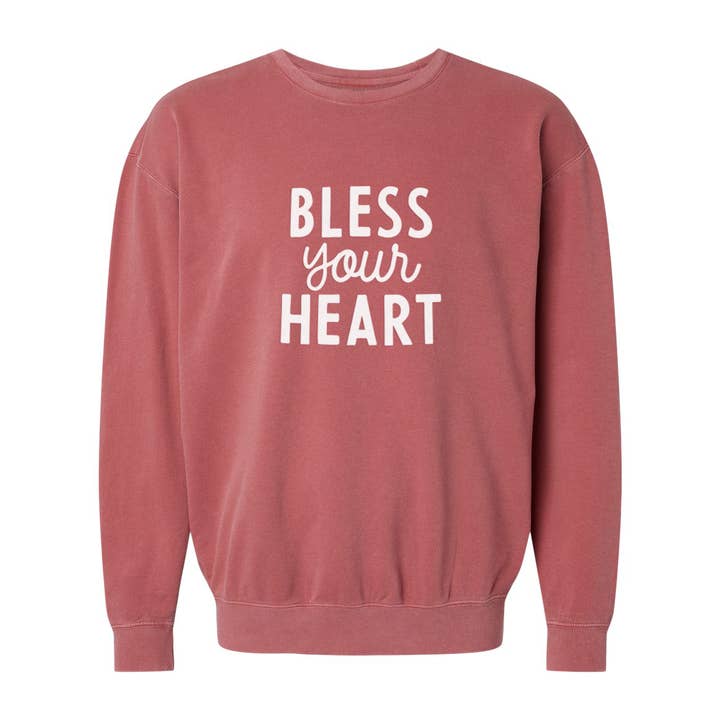 Frankie Jean - Wholesale Graphic Sweatshirt - Unisex - Bless Your Heart Washed Sweatshirt1