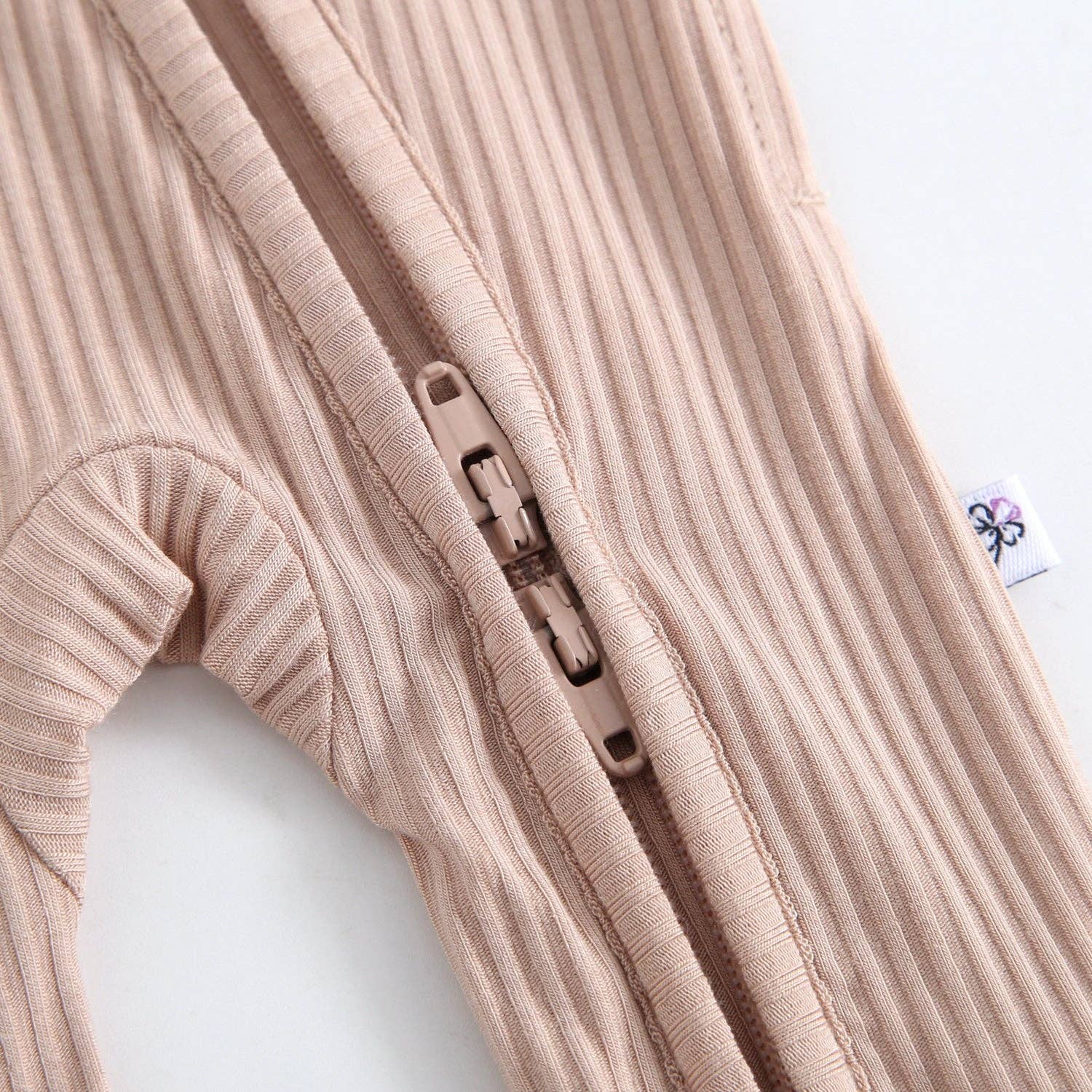 Luxie Charm - Wholesale Jumpsuit - Baby - Maple Ribbed Zippered Baby Romper7