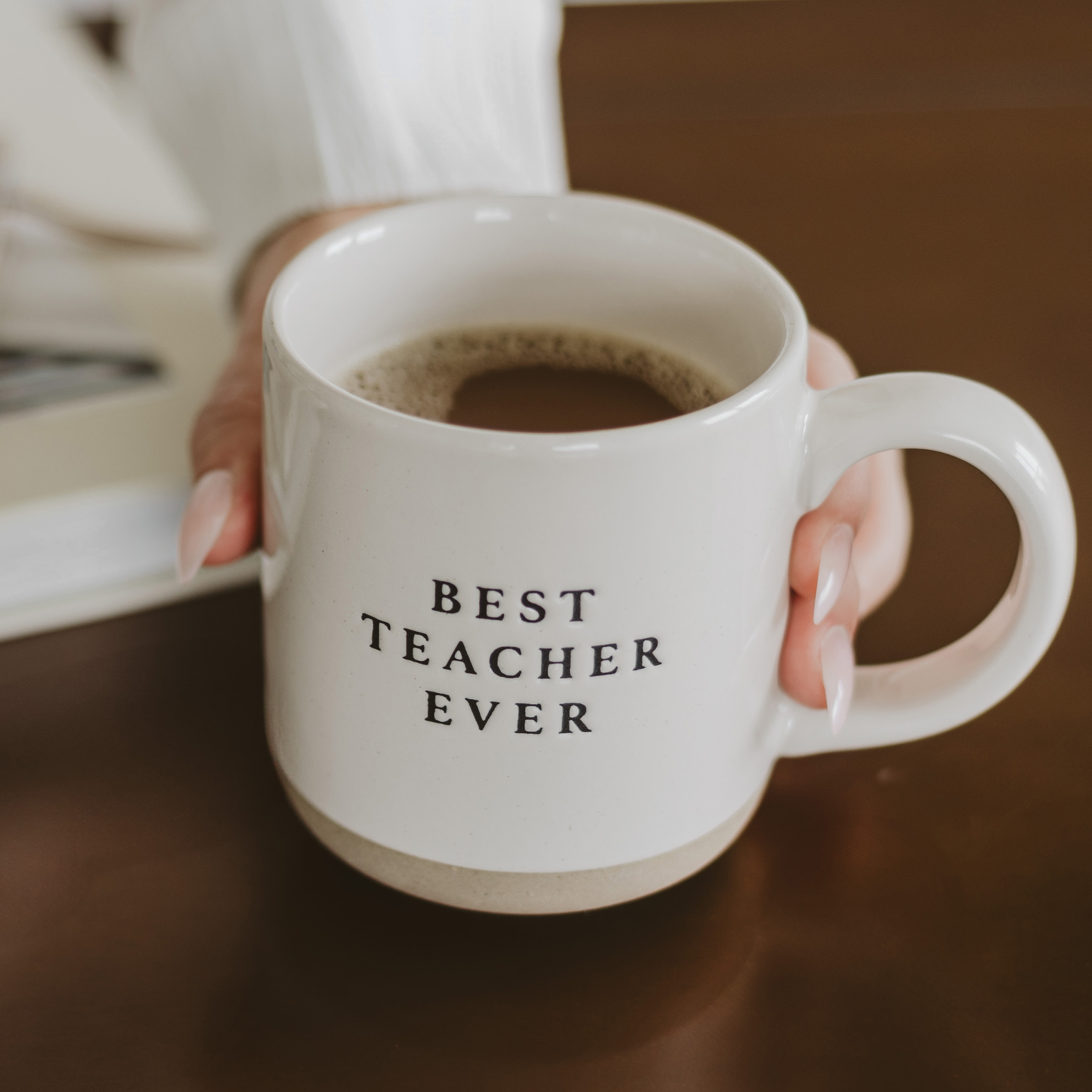 Sweet Water Decor – Caneca por atacado – Caneca de Café em Grés "Melhor Professor de Sempre" - Presentes para Professores2