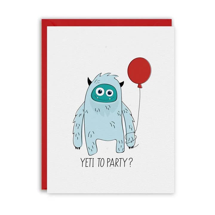 Yeti to Party? for wholesale by PaperVioletDesigns