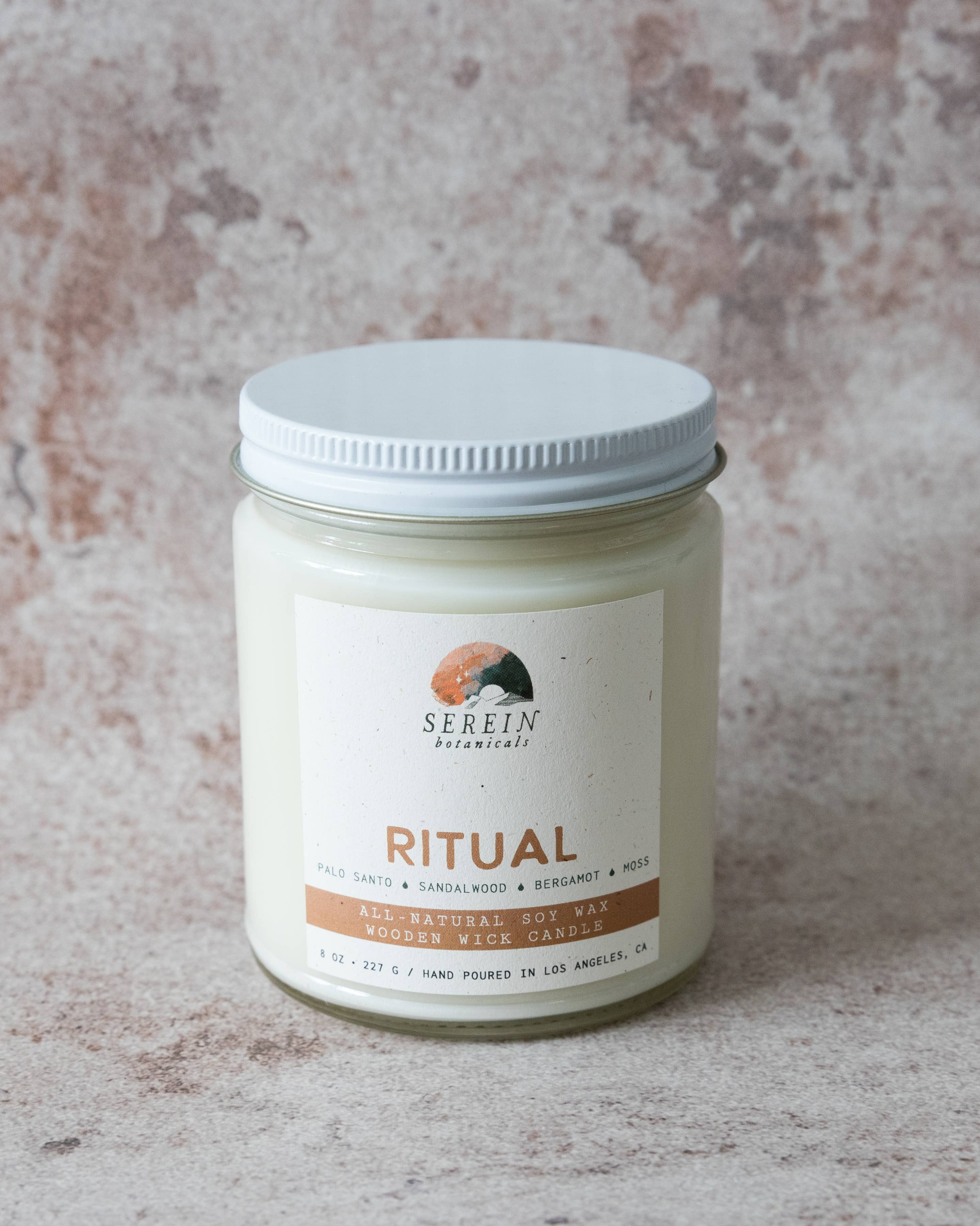Serein Botanicals - Wholesale Jar/Filled Candle - Ritual Soy Candle — Grounding Woods & Smoky Resin0