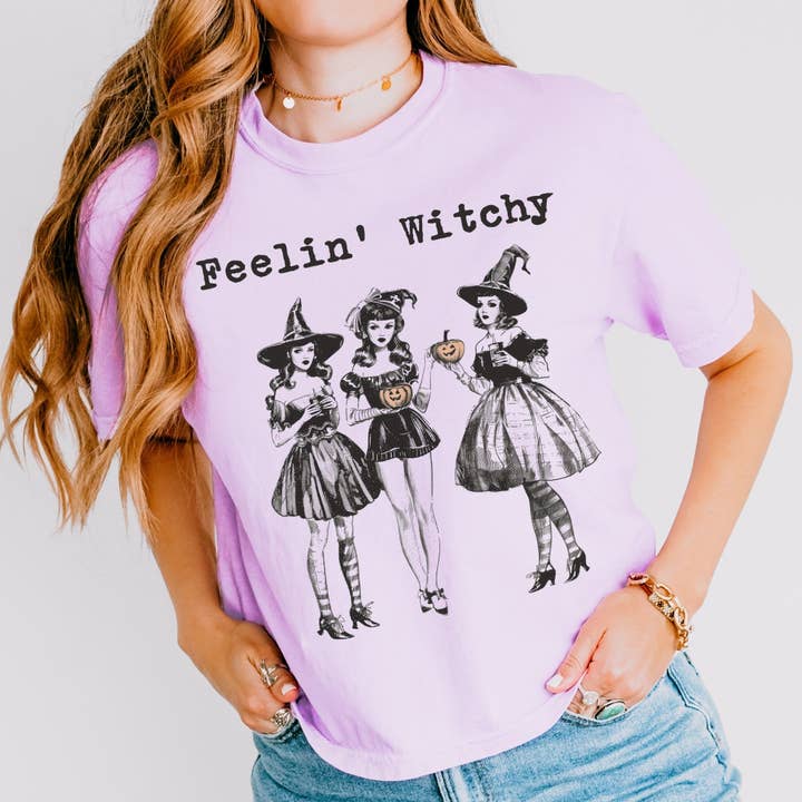 Feelin' Witchy - Neon Violet for wholesale by Sunfire Tees